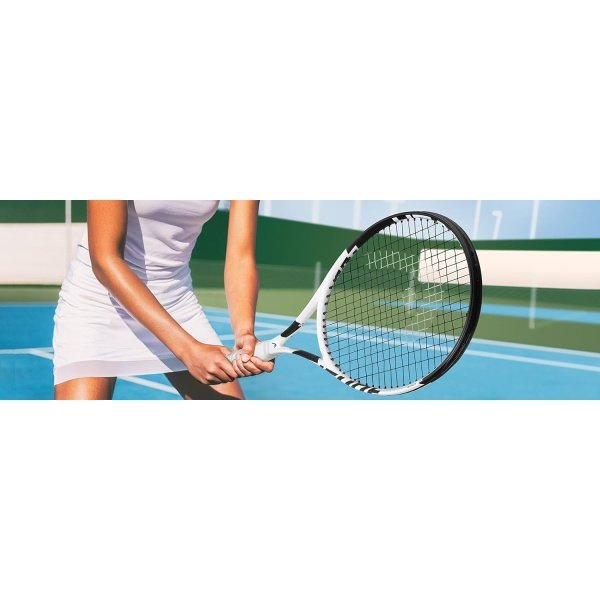Metallix Attitude Pro White Tennis Racket - Pre-Strung Adult Tennis Racquet for Control and Maneuverability - Image 8