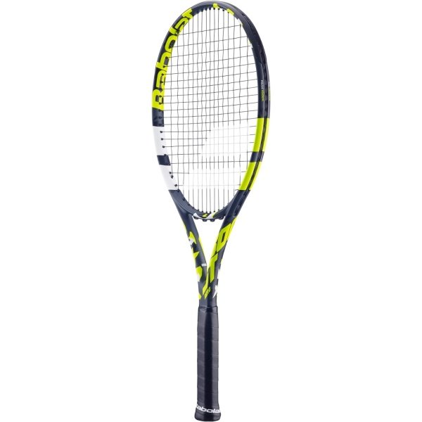 Babolat Boost Aero Tennis Racquet (Yellow) Strung with White Babolat Syn Gut at Mid-Range Tension - Image 2