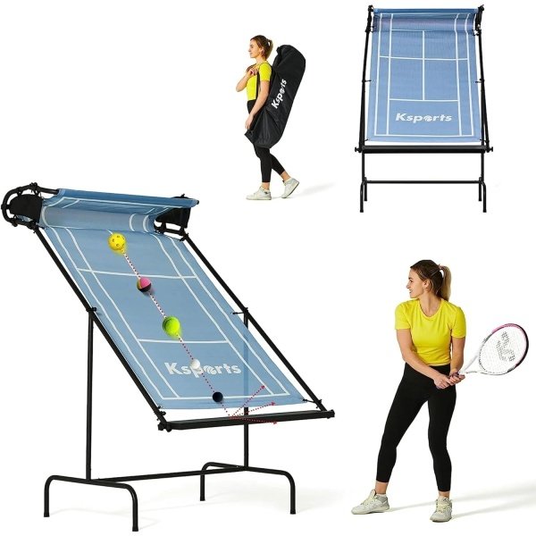 Ksports Tennis Rebounder Net with Carry Bag, Blue
