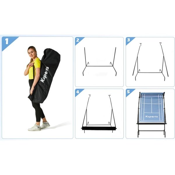 Ksports Tennis Rebounder Net with Carry Bag, Blue - Image 5