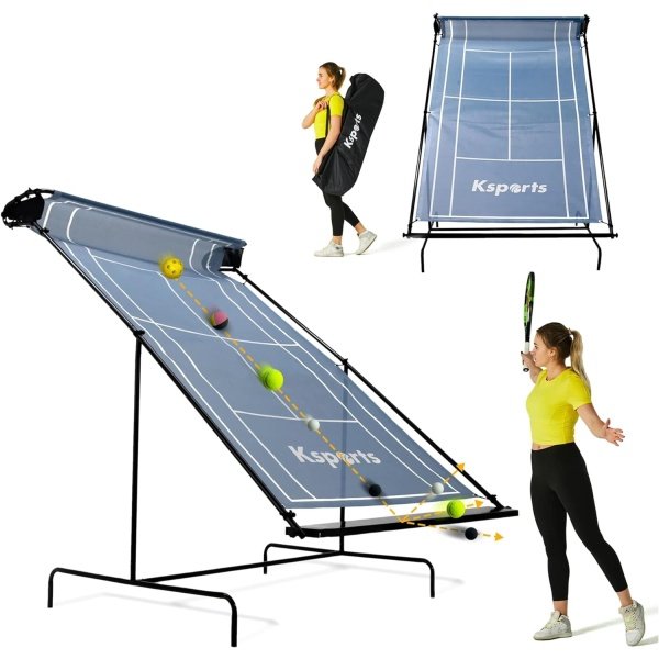 Ksports Tennis Rebounder Net with Carry Bag, Blue - Image 8