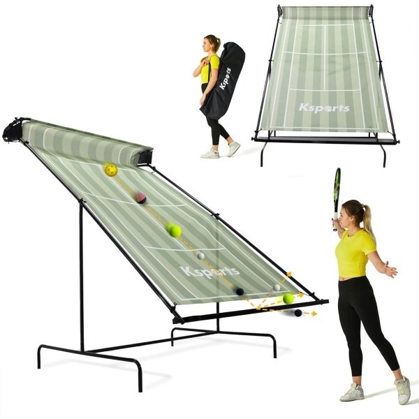 Ksports Tennis Rebounder Net with Carry Bag, Blue - Image 17