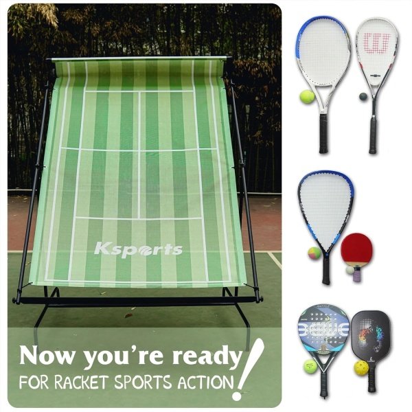 Ksports Tennis Rebounder Net with Carry Bag, Blue - Image 21