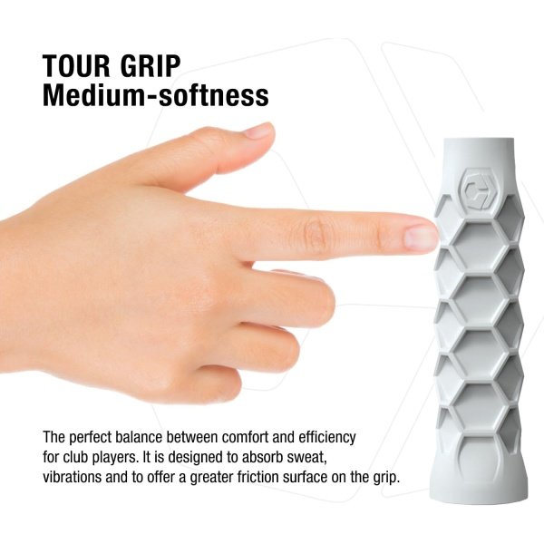 Padel Tour Grip - 5.25 Inches - Helps with Tennis Elbow, Increase Grip Strength, Less Vibrations, Finger Support, Helps Sweaty Hands - Perfect for Padel Club Players - Imagen 6