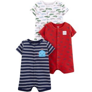 Carter's Simple Joys - Mameluco unisex para bebés, paquete de 3