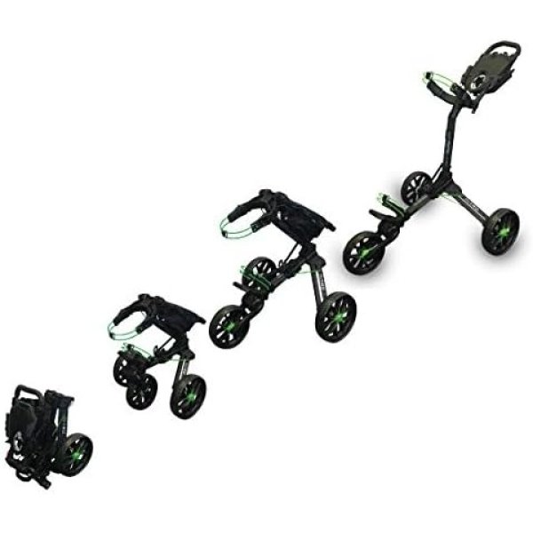 Bag Boy Nitron 3 Wheel Golf Push Cart, Easy 1 Step Open and Fold, Scorecard Console, Beverage Holder, Mobile Device Holder, Handle Mounted Parking Brake - Image 2