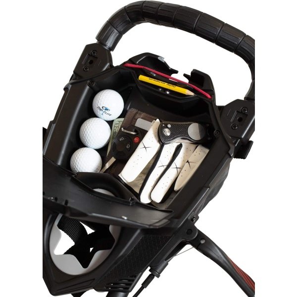 Bag Boy Nitron 3 Wheel Golf Push Cart, Easy 1 Step Open and Fold, Scorecard Console, Beverage Holder, Mobile Device Holder, Handle Mounted Parking Brake - Image 4