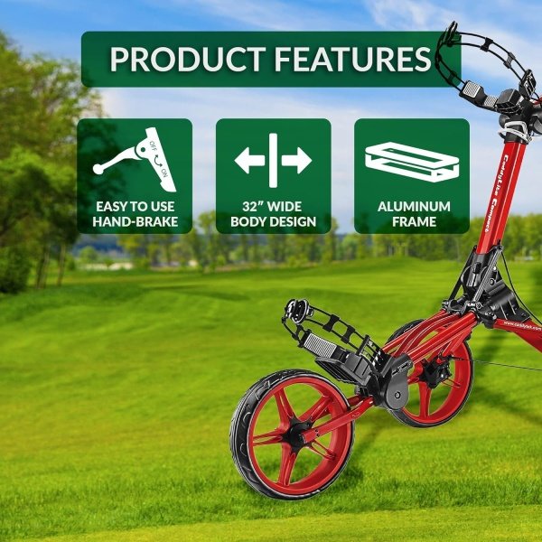 Caddytek CaddyLite Compact Semi-Auto Folding and Unfolding Golf Push Cart - Imagen 6