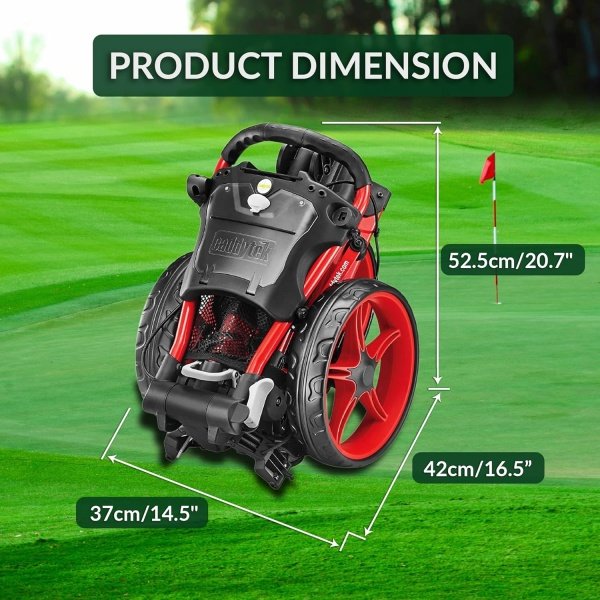 Caddytek CaddyLite Compact Semi-Auto Folding and Unfolding Golf Push Cart - Imagen 7