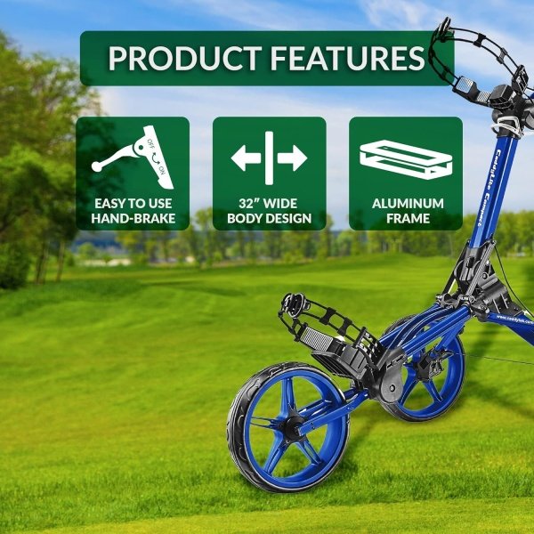 Caddytek CaddyLite Compact Semi-Auto Folding and Unfolding Golf Push Cart - Imagen 17