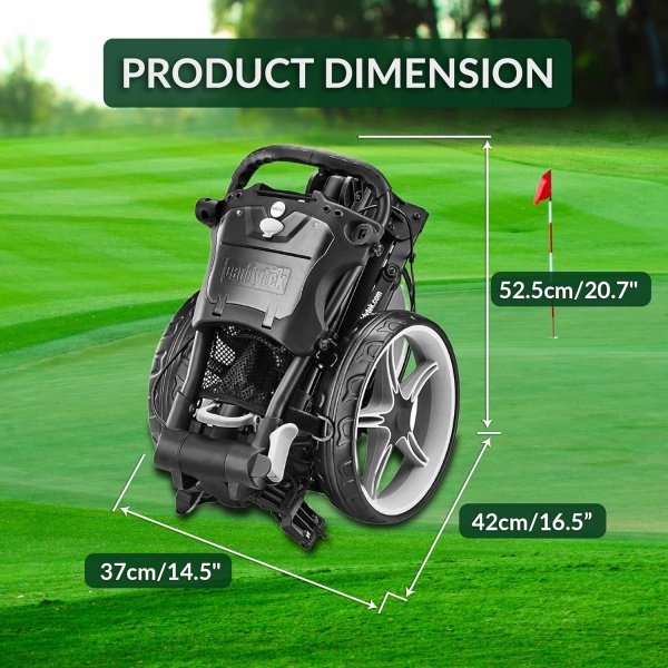 Caddytek CaddyLite Compact Semi-Auto Folding and Unfolding Golf Push Cart - Imagen 23