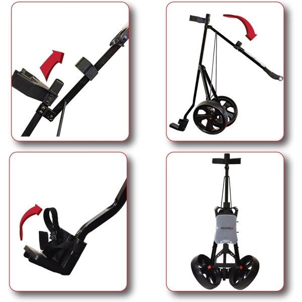 JEF WORLD OF GOLF Deluxe Steel Push Cart - Image 4