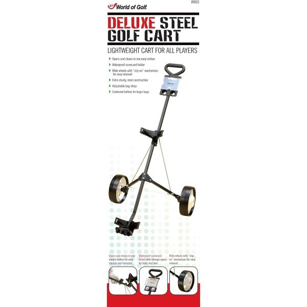 JEF WORLD OF GOLF Deluxe Steel Push Cart - Image 10
