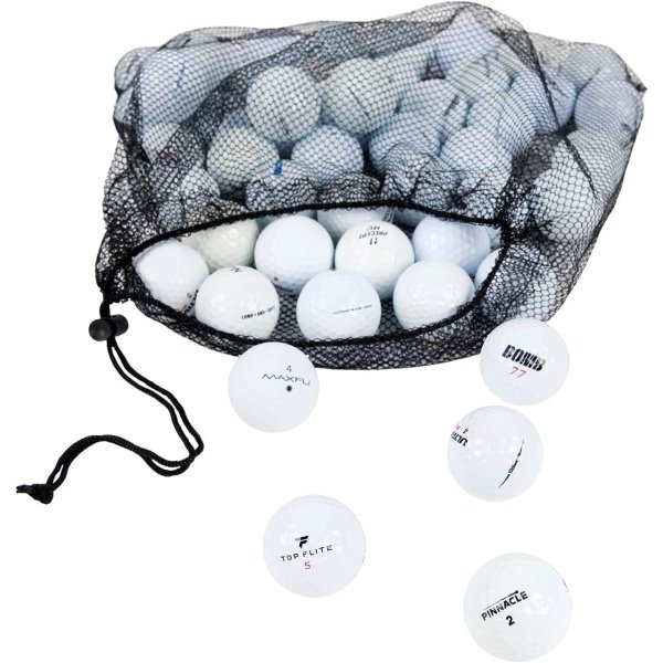 Clean Green Golf Balls - 48 Recycled Used Golf Balls in Good Condition - Great for Practice - Includes Reusable Mesh Carrying Bag - Image 4