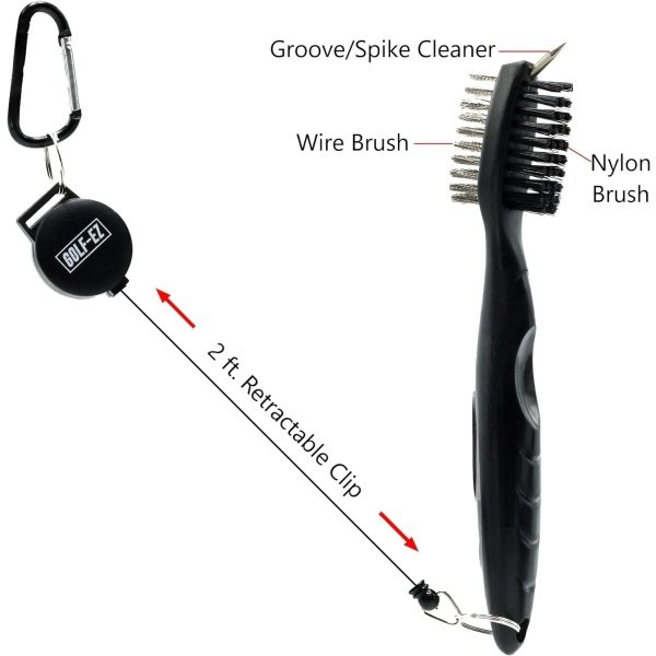 Golf Essentials Kit | Golf Towel | Cleaning Brush | TRI-LINE Golf Ball Alignment Kit | Divot Repair Tool | Golf Ball & Tee Holder - Imagen 2