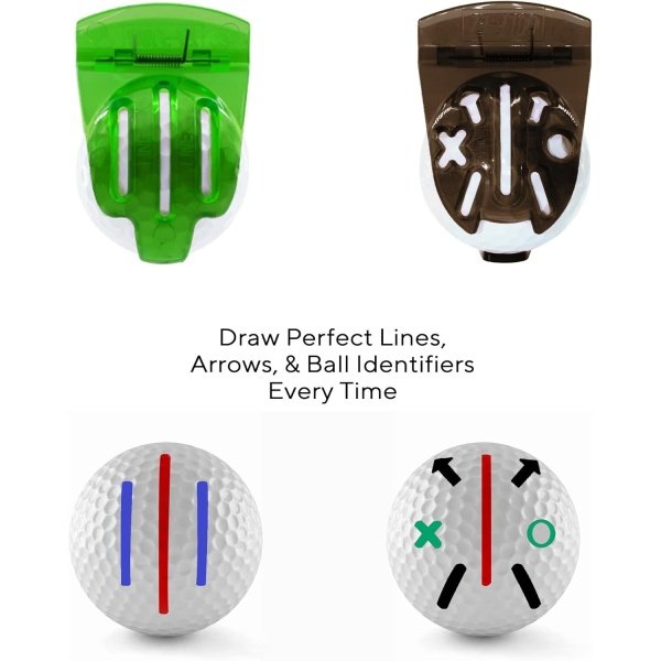 Golf Essentials Kit | Golf Towel | Cleaning Brush | TRI-LINE Golf Ball Alignment Kit | Divot Repair Tool | Golf Ball & Tee Holder - Imagen 5