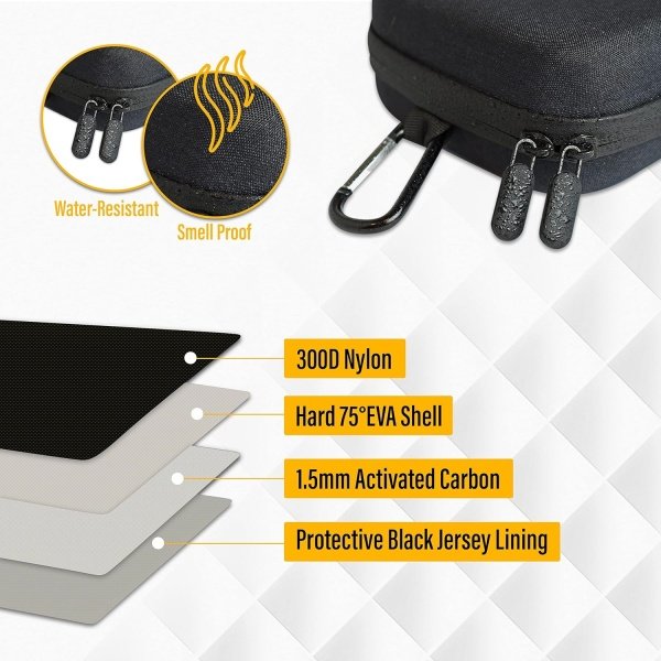 Accessory Case - Golf Bag Organizer. Airtight, Water-Resistant, Protective Hard Case for Phone, Tees, Ball Markers, Repair Tools, and Golf Essentials. Removable Golf Glove Hanger/Dryer - Imagen 3