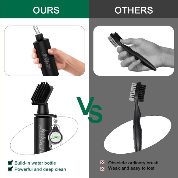 Pro Golf Club Brush Cleaner with Retainer Clip and Squeeze Water Bottle 7.5 Inches Holds 4 Ounces of Water, Essentials Golf Accessories for Men, Best Golf Gifts for Men - Image 2