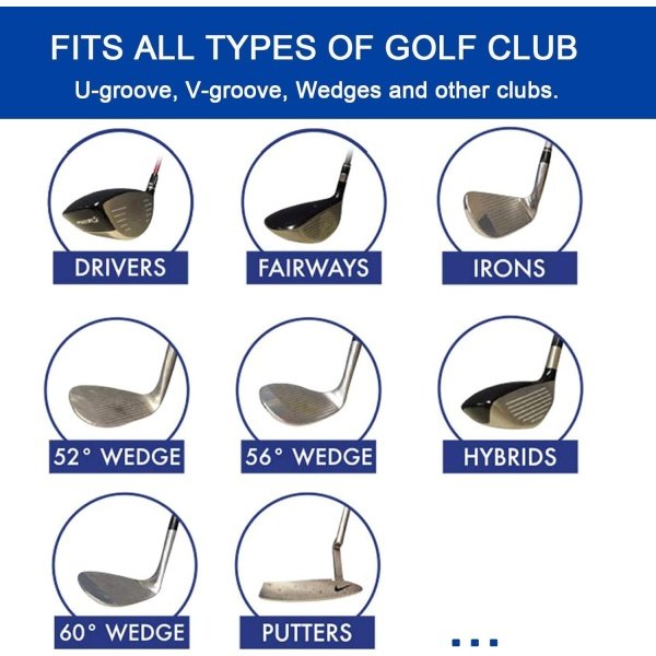 Bulex Golf Club Groove Sharpener, Re-Grooving Tool and Cleaner for Wedges & Irons - Generate Optimal Backspin - Suitable for U & V-Grooves - Imagen 3
