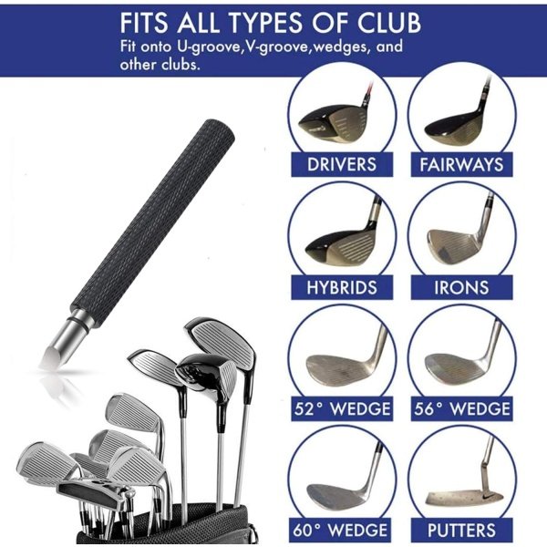 Bulex Golf Club Groove Sharpener, Re-Grooving Tool and Cleaner for Wedges & Irons - Generate Optimal Backspin - Suitable for U & V-Grooves - Imagen 22