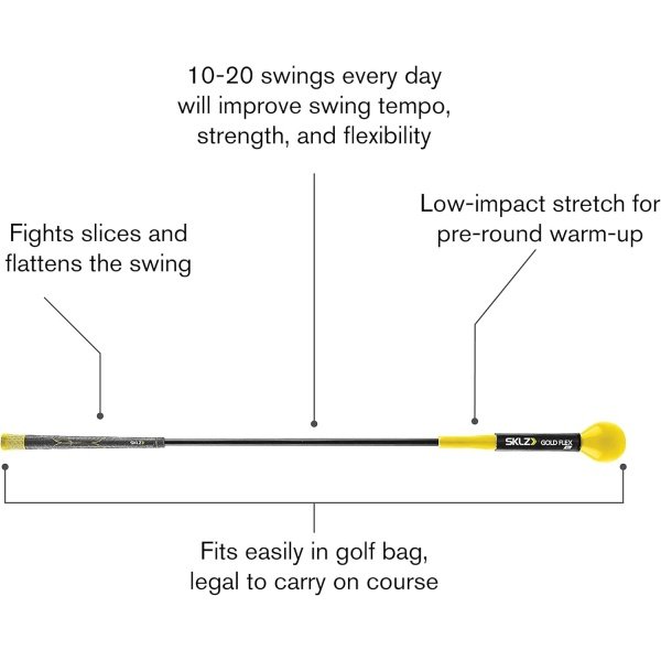 SKLZ Gold Flex Golf Swing Trainer Warm-Up Stick - Image 6