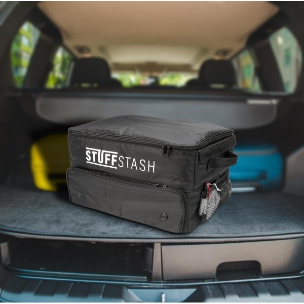 Golf Trunk Organizer - With Two Shoe Compartments, Dividers, Storage for Tees, Gloves, Balls and More - Store Accessories in Your Car or SUV - Golfer Gift Essentials for Men and Women - Imagen 7