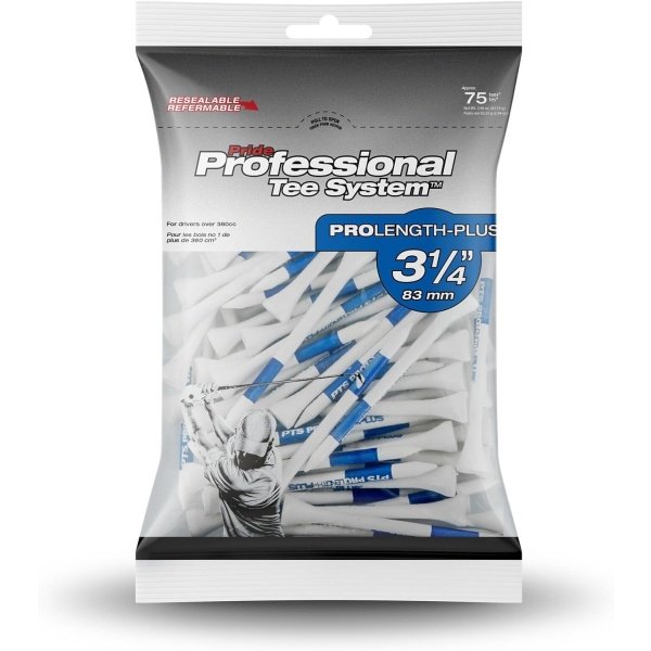 Pride Professional Tee System 75 Count, White