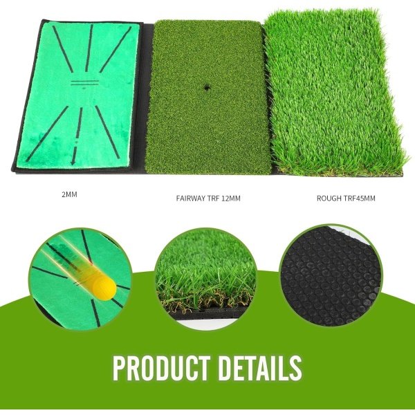 Golf Chipping Net Set,Pop Up Golf Net with Durable Rubber Training Mat,10 Golf Tees,6 Practice Balls,6 Foam Balls and Carry Bag for Indoor & Outdoor Game - Image 4