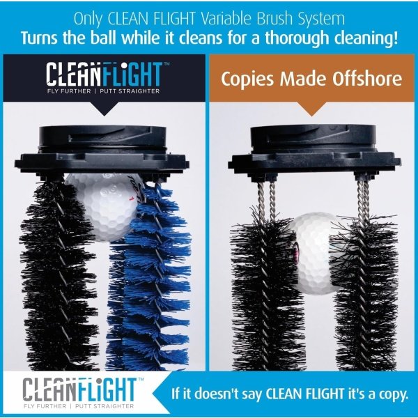 Premium Golf Ball Washer - Portable Cleaner for Golf Bag or Cart - Best Golf Accessories Gifts for Men & Women. (1Pack) - Imagen 2