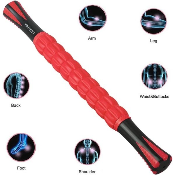 Yansyi Muscle Roller Stick for Athletes - Body Massage Stick - Release Myofascial Trigger Points Reduce Muscle Soreness Tightness Leg Cramps & Back Pain for Physical Therapy & Recovery (Blue 1) - Imagen 12