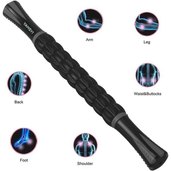 Yansyi Muscle Roller Stick for Athletes - Body Massage Stick - Release Myofascial Trigger Points Reduce Muscle Soreness Tightness Leg Cramps & Back Pain for Physical Therapy & Recovery (Blue 1) - Imagen 18