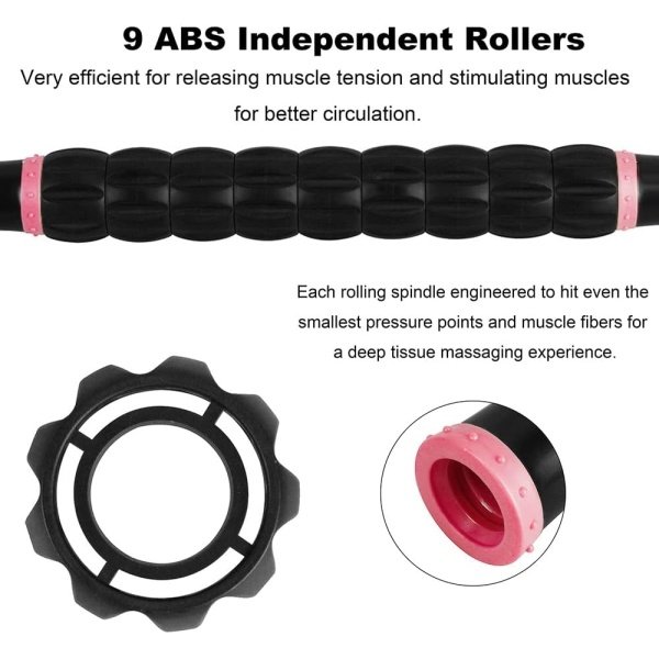 Yansyi Muscle Roller Stick for Athletes - Body Massage Stick - Release Myofascial Trigger Points Reduce Muscle Soreness Tightness Leg Cramps & Back Pain for Physical Therapy & Recovery (Blue 1) - Imagen 21