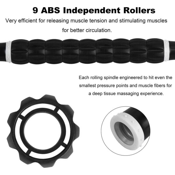 Yansyi Muscle Roller Stick for Athletes - Body Massage Stick - Release Myofascial Trigger Points Reduce Muscle Soreness Tightness Leg Cramps & Back Pain for Physical Therapy & Recovery (Blue 1) - Imagen 27