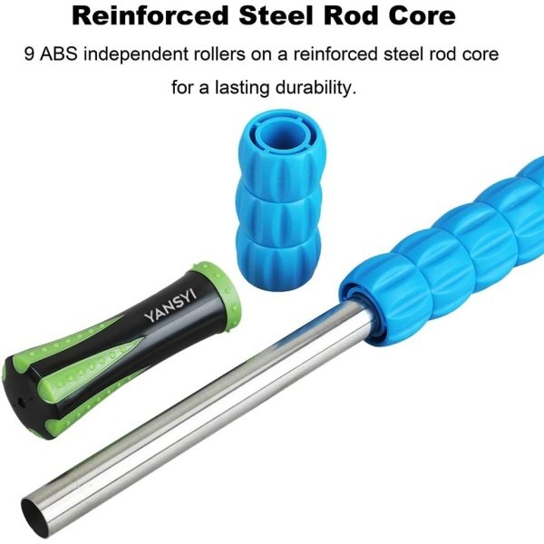 Yansyi Muscle Roller Stick for Athletes - Body Massage Stick - Release Myofascial Trigger Points Reduce Muscle Soreness Tightness Leg Cramps & Back Pain for Physical Therapy & Recovery (Blue 1) - Imagen 35