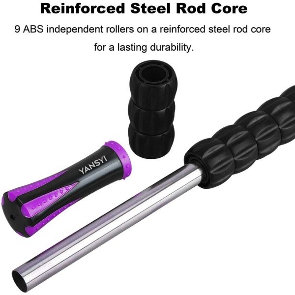 Yansyi Muscle Roller Stick for Athletes - Body Massage Stick - Release Myofascial Trigger Points Reduce Muscle Soreness Tightness Leg Cramps & Back Pain for Physical Therapy & Recovery (Blue 1) - Imagen 41