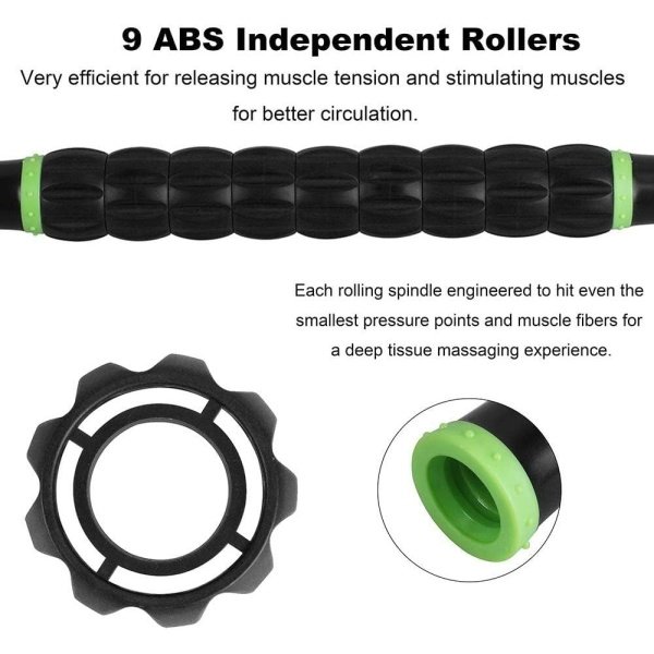 Yansyi Muscle Roller Stick for Athletes - Body Massage Stick - Release Myofascial Trigger Points Reduce Muscle Soreness Tightness Leg Cramps & Back Pain for Physical Therapy & Recovery (Blue 1) - Imagen 45