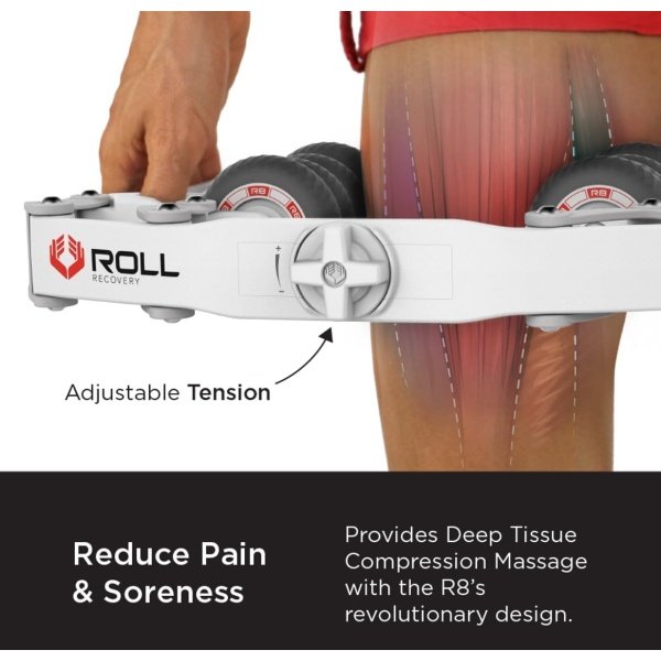 ROLL Recovery R8 Plus (Carbon Black) - Deep Tissue Massage Roller - Imagen 9