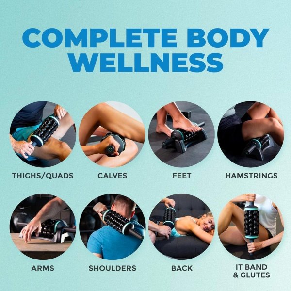 Chirp RPM Rolling Percussive Massager, Percussive Therapy, Whole Body Relief, Deep Tissue and Muscle Recovery, Percussion Massage, Rechargeable, Hands-Free Base, Powerful, 5-Speed Reversible Spin - Imagen 5