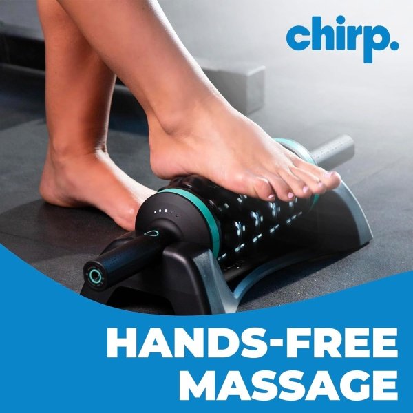 Chirp RPM Rolling Percussive Massager, Percussive Therapy, Whole Body Relief, Deep Tissue and Muscle Recovery, Percussion Massage, Rechargeable, Hands-Free Base, Powerful, 5-Speed Reversible Spin - Imagen 7