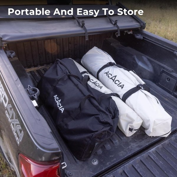 Space Acacia Camping Tent XL, 4-6 Person Large Family Tent with 6'10'' Height, 2 Doors, 8 Windows, Waterproof Pop Up Easy Setup Hub Tent with Rainfly, Footprint for Car Camping, Glamping, Black - Image 7