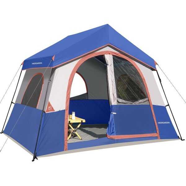 HIKERGARDEN 8 Person Camping Tent - Portable Family Cabin Tent for Camp, Windproof Fabric Camp Tent Outdoor for Hiking, Backpacking, Traveling-12'x9'x80in(H) - Imagen 13