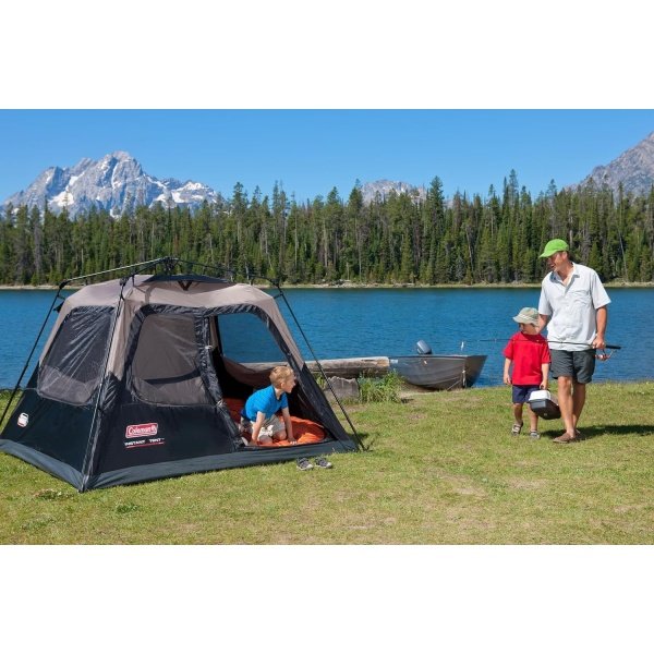 Coleman Camping Tent with Instant Setup, 4/6/8/10 Person Weatherproof Tent with WeatherTec Technology, Double-Thick Fabric, and Included Carry Bag, Sets Up in 60 Seconds - Image 3