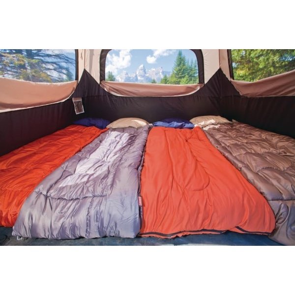 Coleman Camping Tent with Instant Setup, 4/6/8/10 Person Weatherproof Tent with WeatherTec Technology, Double-Thick Fabric, and Included Carry Bag, Sets Up in 60 Seconds - Image 21