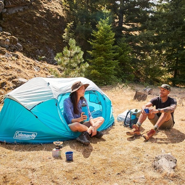 Coleman Pop-Up Camping Tent with Instant Setup, 2/4 Person Tent Sets Up in 10 Seconds with Pre-Assembled Poles, Adjustable Rainfly, & Taped Floor Seams - Image 6