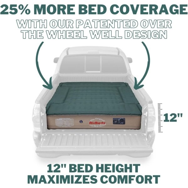 Pittman - Truck Bed Mattress 6.5 Foot Bed  6ft - Pro3 Series - The Original Airbedz Truck Bed Air Mattress 6.5 Bed - Full Size Truck Mattress with 25% More Bed Coverage for Pickup Truck Bed Camping - Imagen 2