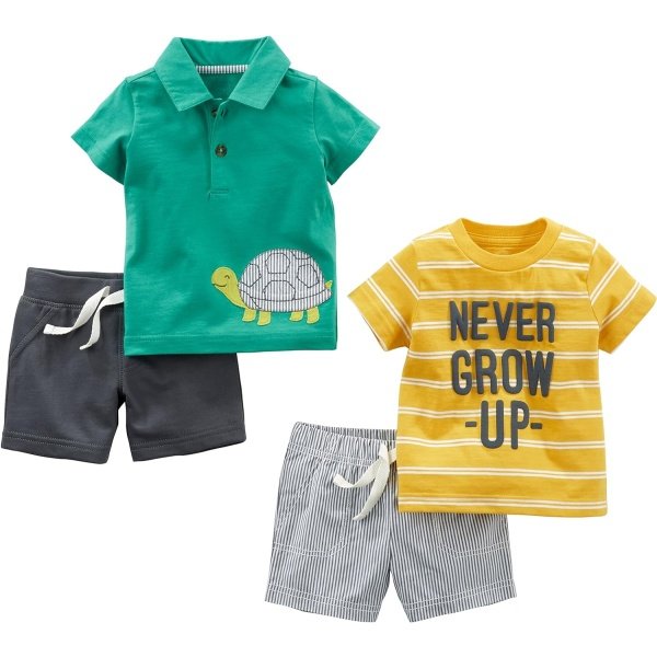 Simple Joys by Carter's Conjunto de ropa de juego de 4 piezas para bebés niños - Image 5