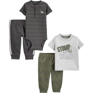Simple Joys by Carter's conjunto de enterito y pantalón para niño, 4 piezas