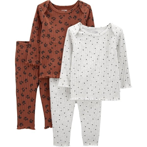 Simple Joys by Carter's Conjunto texturizado unisex para bebé de 4 piezas