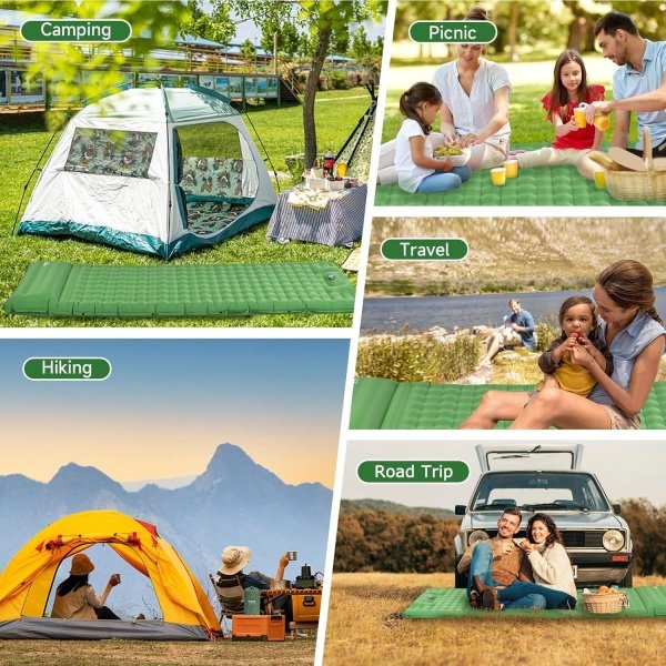 HiiPeak Sleeping Pad for Camping- Ultralight Inflatable Sleeping Mat with Built-in Foot Pump & Pillow, Upgraded Compact Camping Air Mattress for Camping, Backpacking, Hiking - Imagen 36