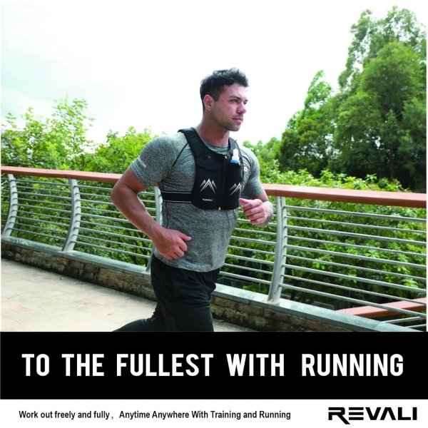Running Vest, USA Original Patent, Zip Reflective Running Vests with 500ml Hydration Bottle, Adjustable Waistband & Breathable Material, Chest Pack Gear Phone Holder for Running, Men & Women - Image 11